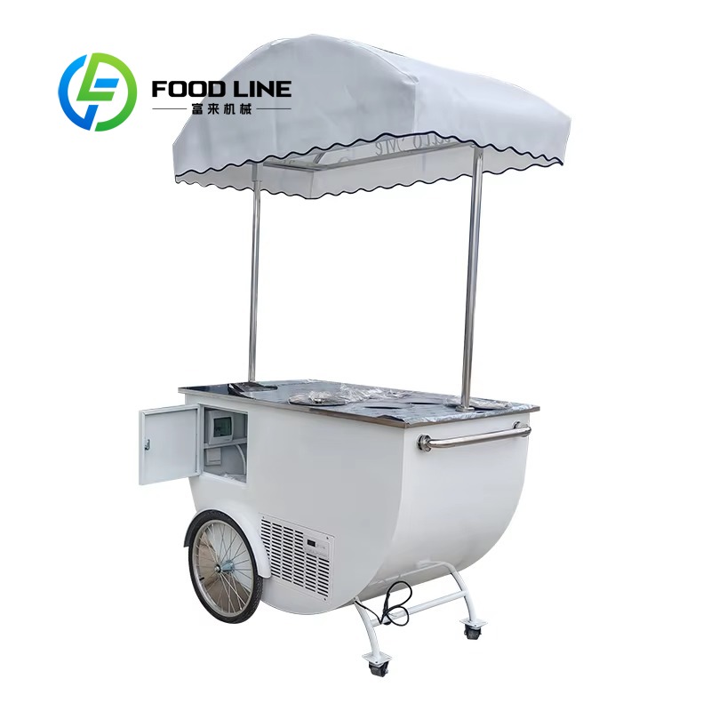 Customized Commercial Mobile V - Hot Dog Vending Cart ulasan dan harga