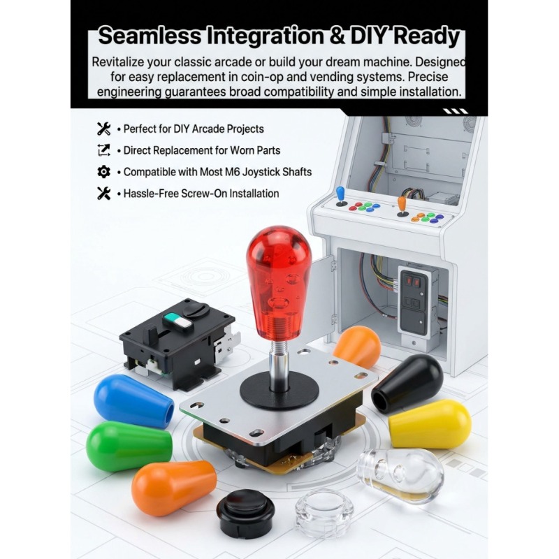 1 PCS M6 Joystick  American Ba - Arcade Games And Vending ulasan dan harga