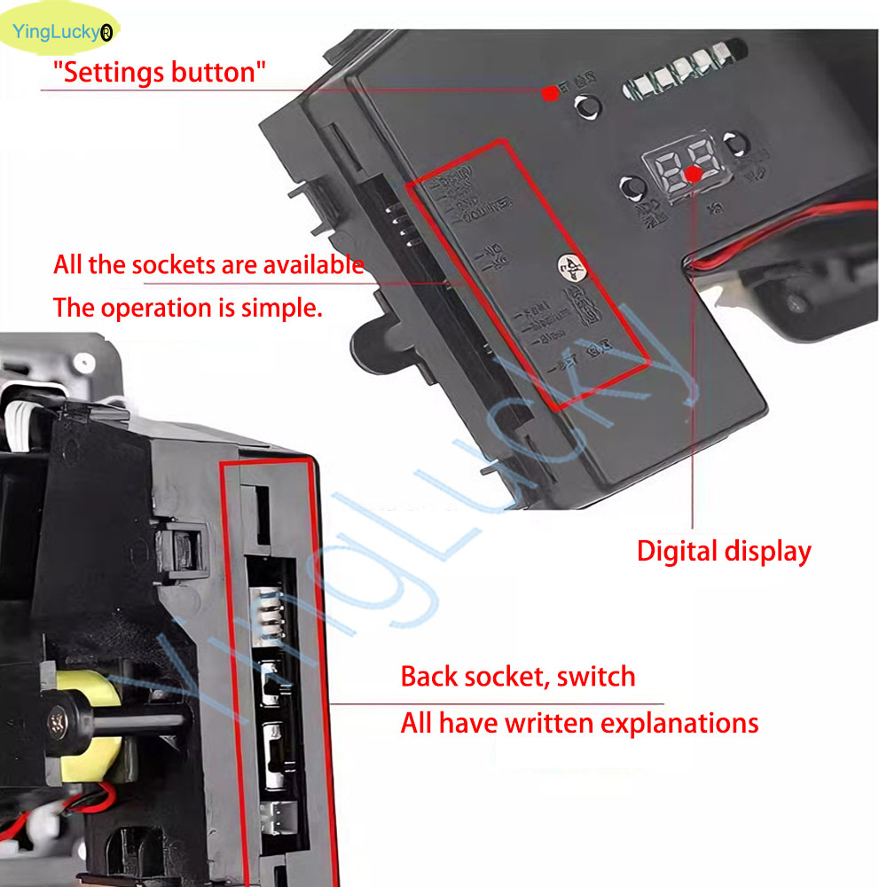 Colorful LED Multi Coin Accept - Arcade Ticket Machine ulasan dan harga