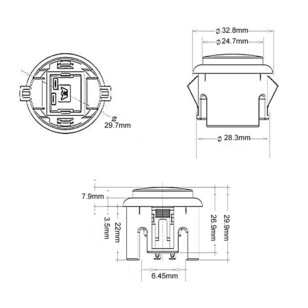 12pcs Copy Sanwa Buttons 30mm  - Arcade Wangan Midnight ulasan dan harga